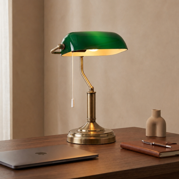 Bankers Table Lamp Domed Shade Desk Light