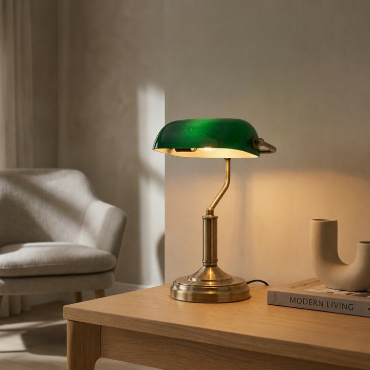 Bankers Table Lamp Domed Shade Desk Light