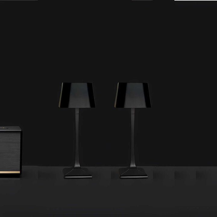 Cordless Rechargeable Table Lamp - Empire Shade with Column Stem