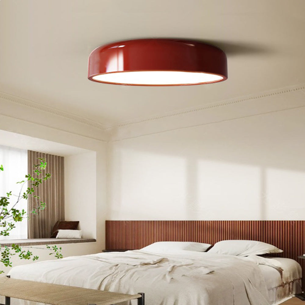 Ceiling Mounted Drum Lamp Round Shade