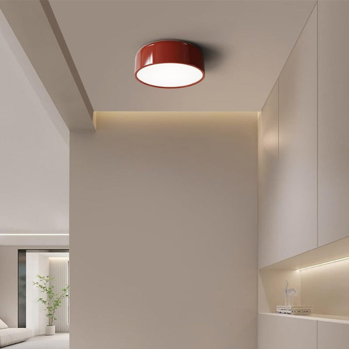 Ceiling Mounted Drum Lamp Round Shade