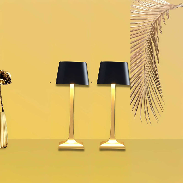 Cordless Rechargeable Table Lamp - Empire Shade with Column Stem
