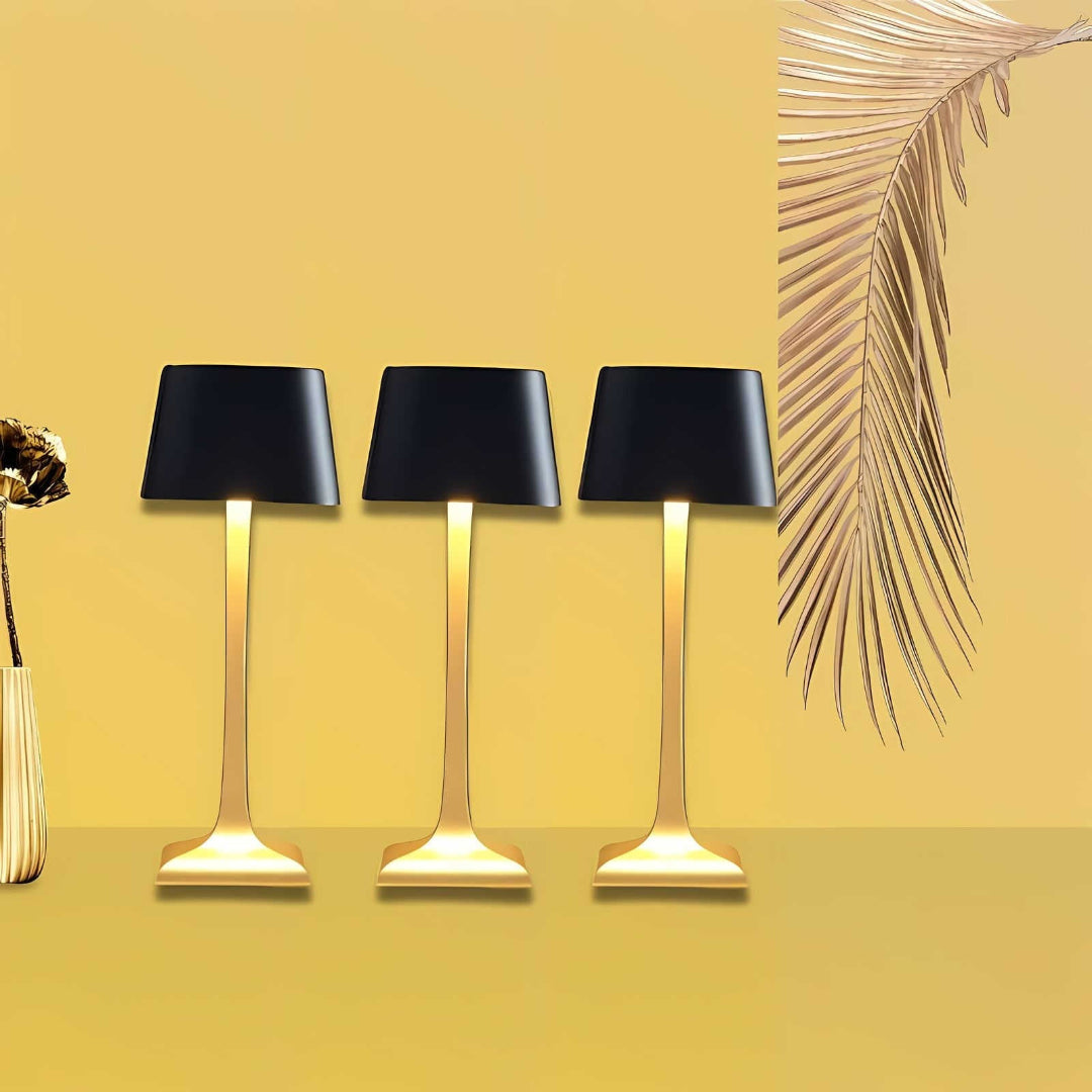 Cordless Rechargeable Table Lamp - Empire Shade with Column Stem