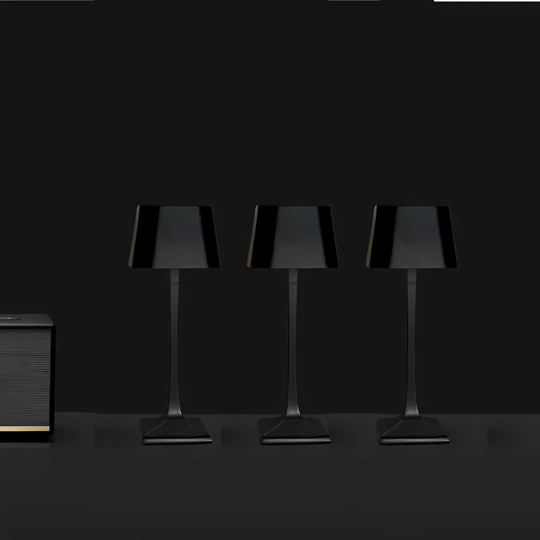 Cordless Rechargeable Table Lamp - Empire Shade with Column Stem