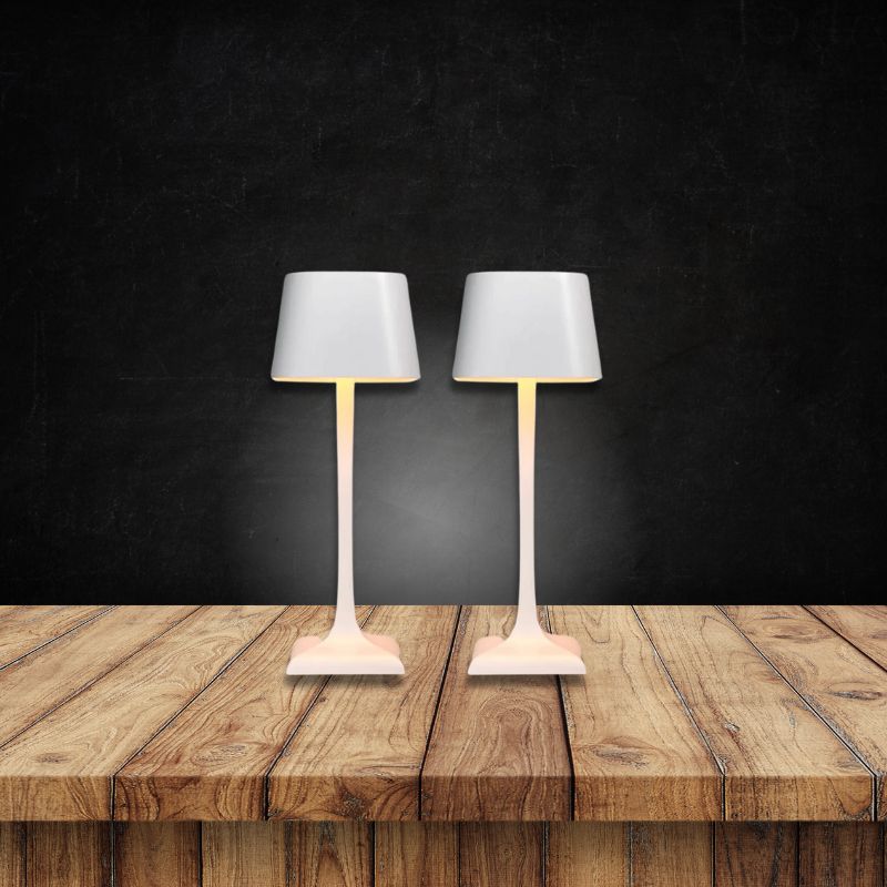 Cordless Rechargeable Table Lamp - Empire Shade with Column Stem