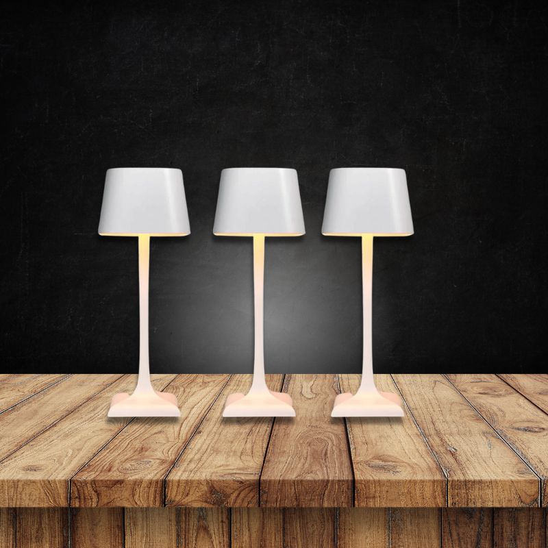 Cordless Rechargeable Table Lamp - Empire Shade with Column Stem