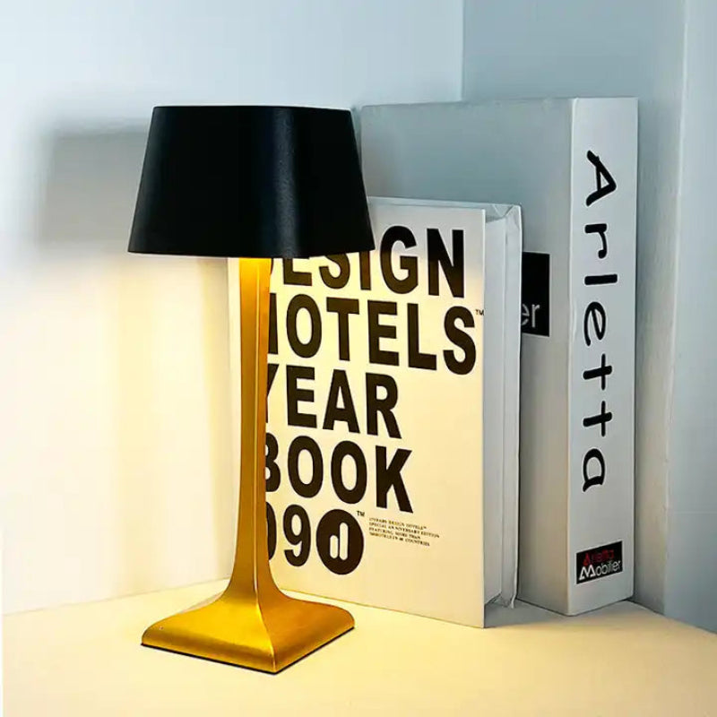 Cordless Rechargeable Table Lamp - Empire Shade with Column Stem