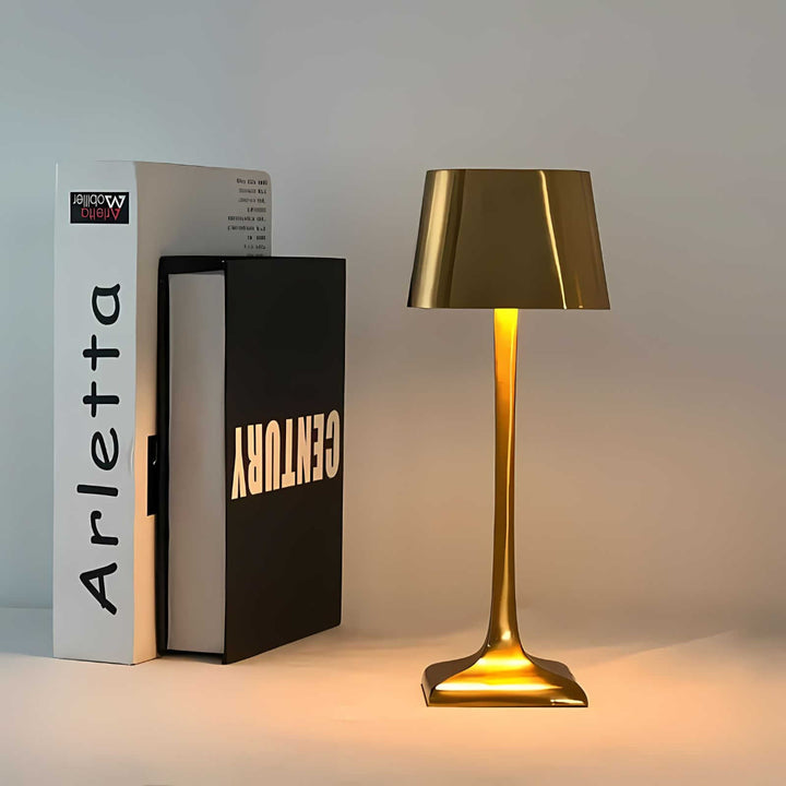Cordless Rechargeable Table Lamp - Empire Shade with Column Stem