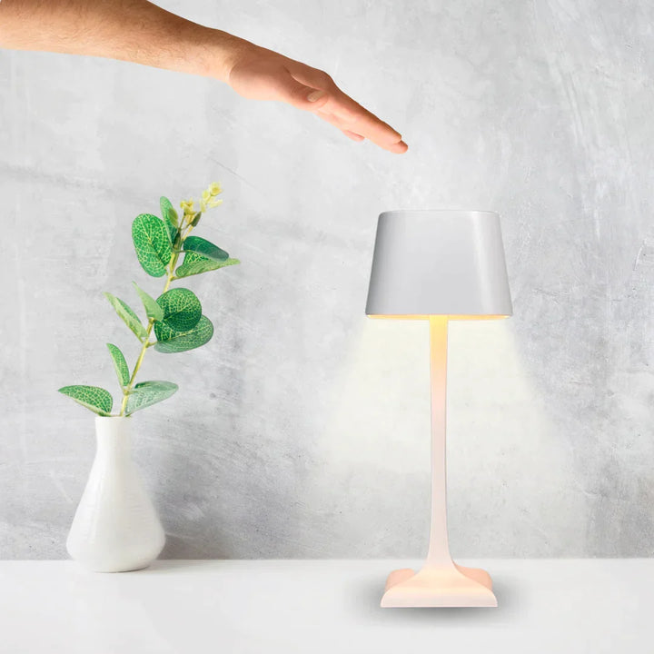 Cordless Rechargeable Table Lamp - Empire Shade with Column Stem