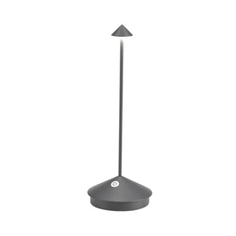 Cordless Table Lamp LED Slim Stem with Cone Shade