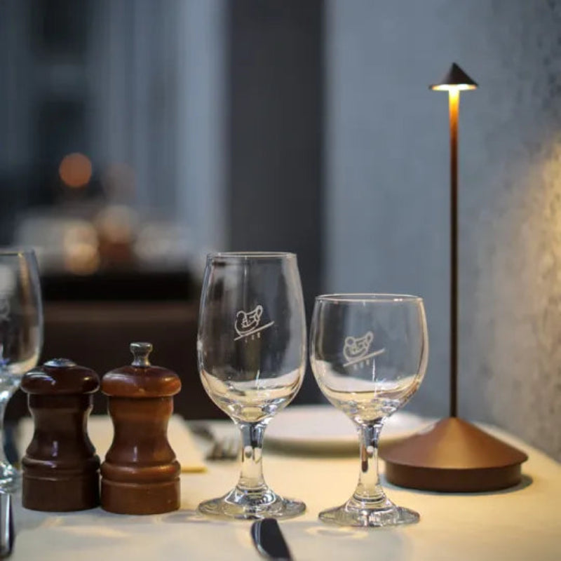 Cordless Table Lamp LED Slim Stem with Cone Shade