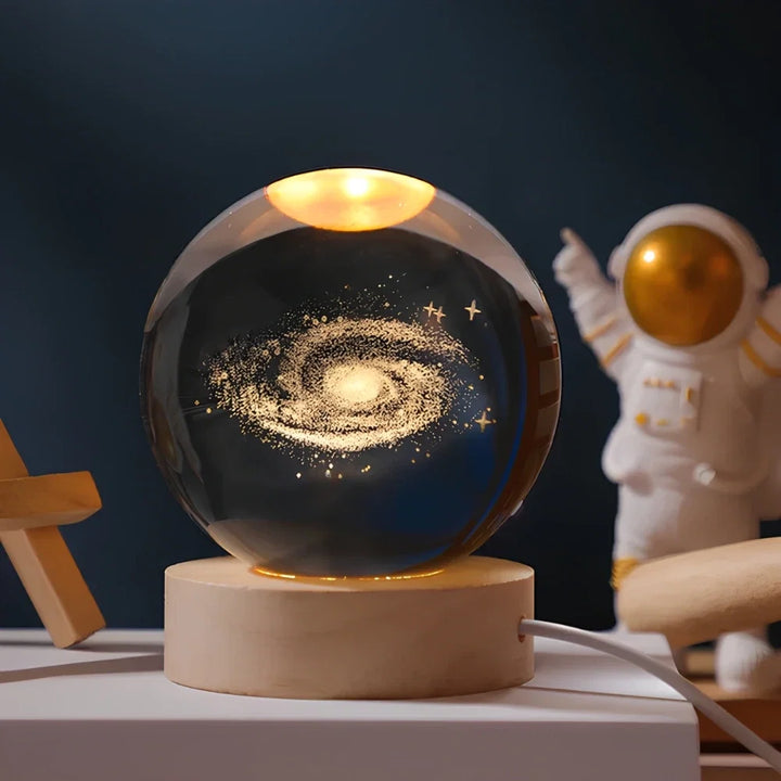 Crystal Ball Night Light - 3D Laser Engraved Sphere