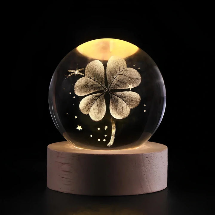 Crystal Ball Night Light - 3D Laser Engraved Sphere