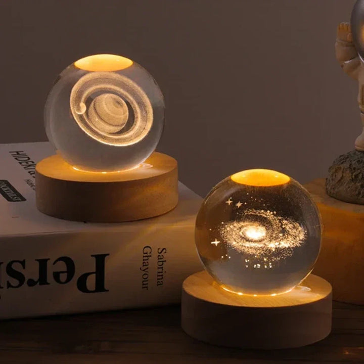 Crystal Ball Night Light - 3D Laser Engraved Sphere