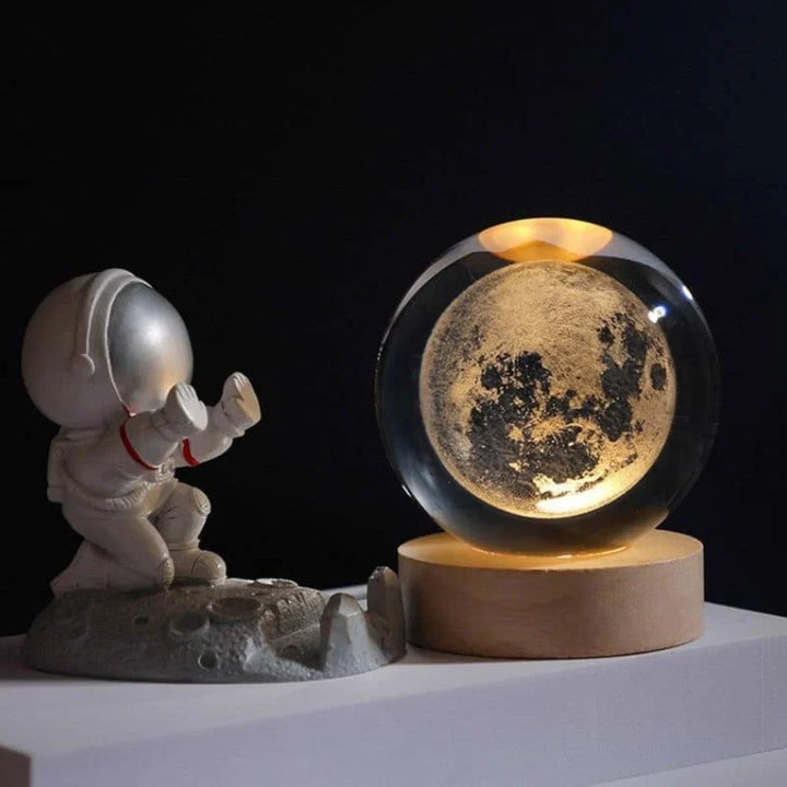 Crystal Ball Night Light - 3D Laser Engraved Sphere