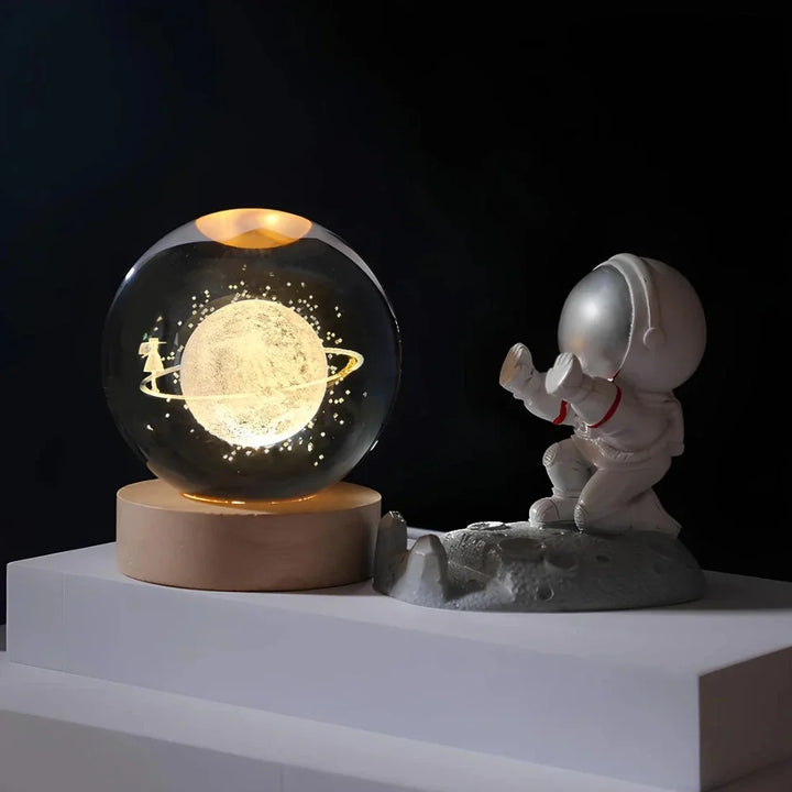 Crystal Ball Night Light - 3D Laser Engraved Sphere