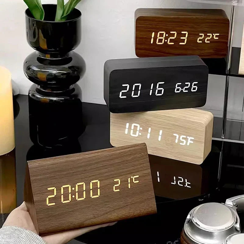 Digital Alarm Clock - Block Clock with Digital Display