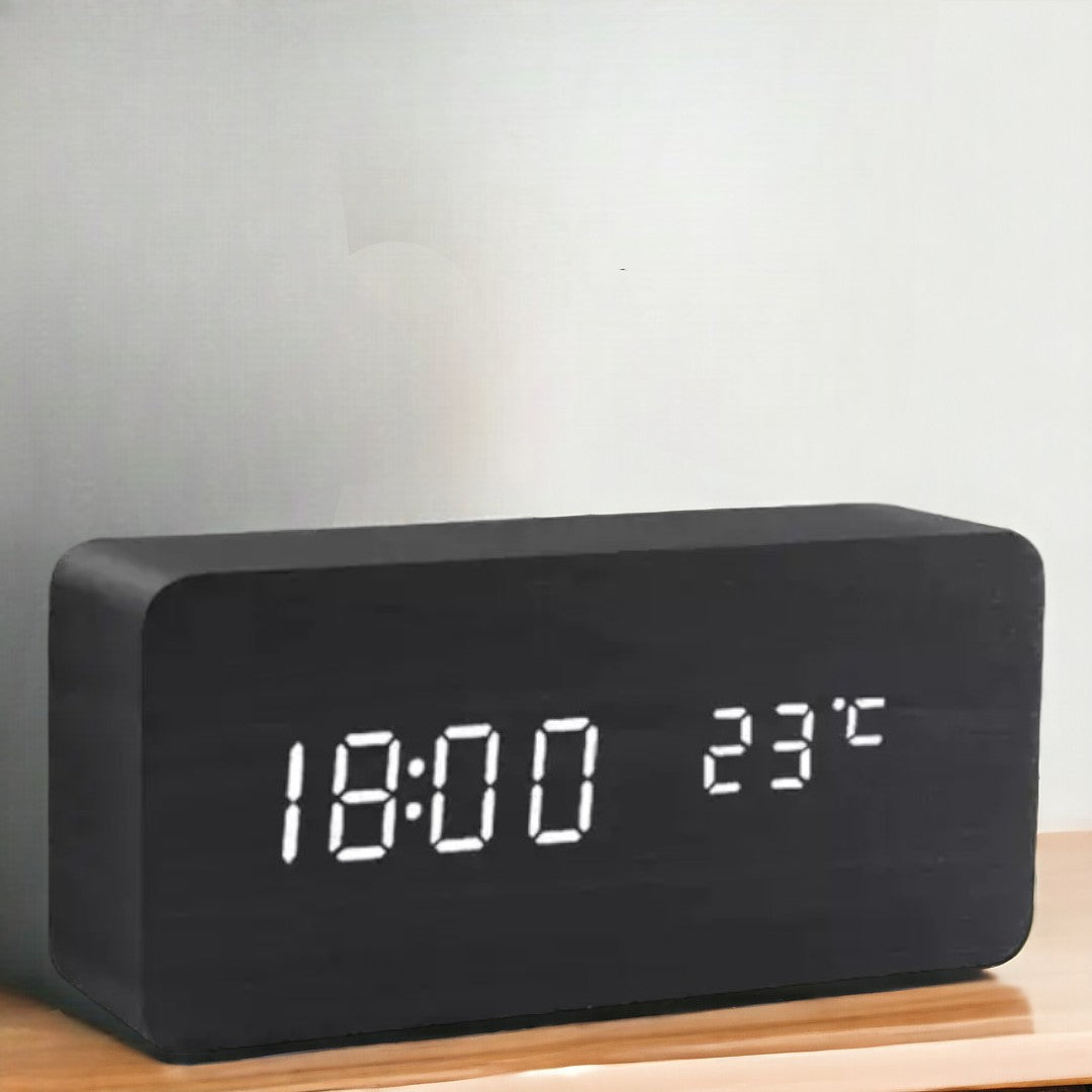 Digital Alarm Clock - Block Clock with Digital Display