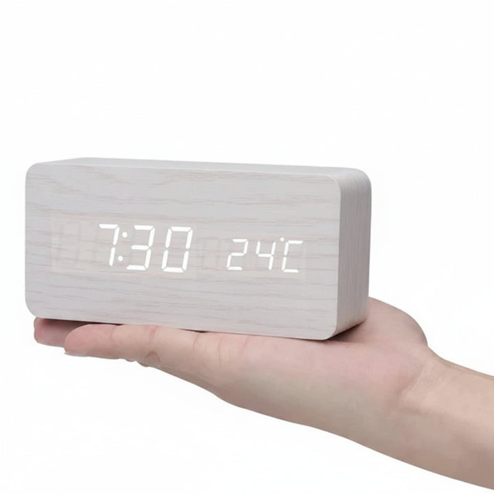 Digital Alarm Clock - Block Clock with Digital Display