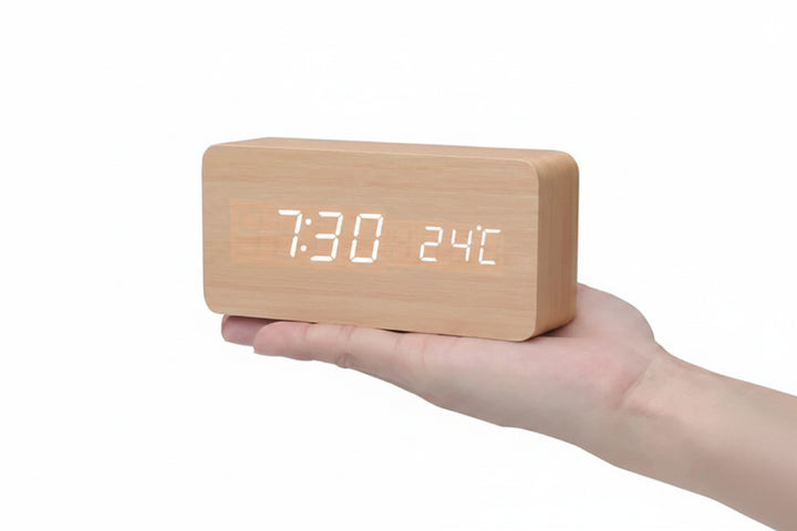 Digital Alarm Clock - Block Clock with Digital Display