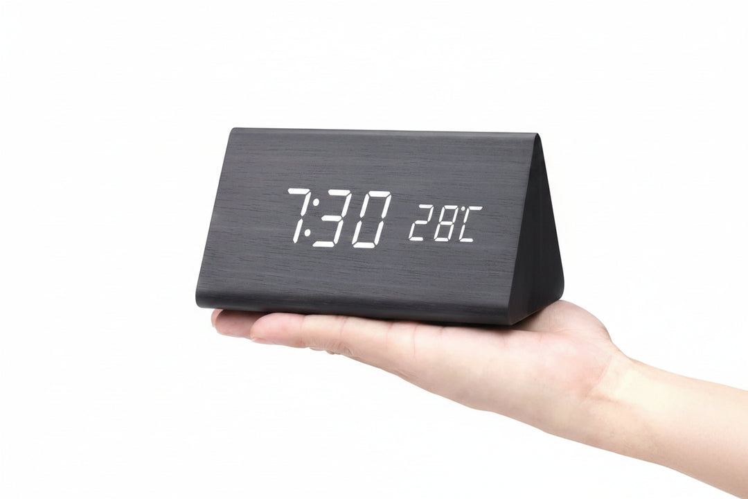 Digital Alarm Clock - Block Clock with Digital Display