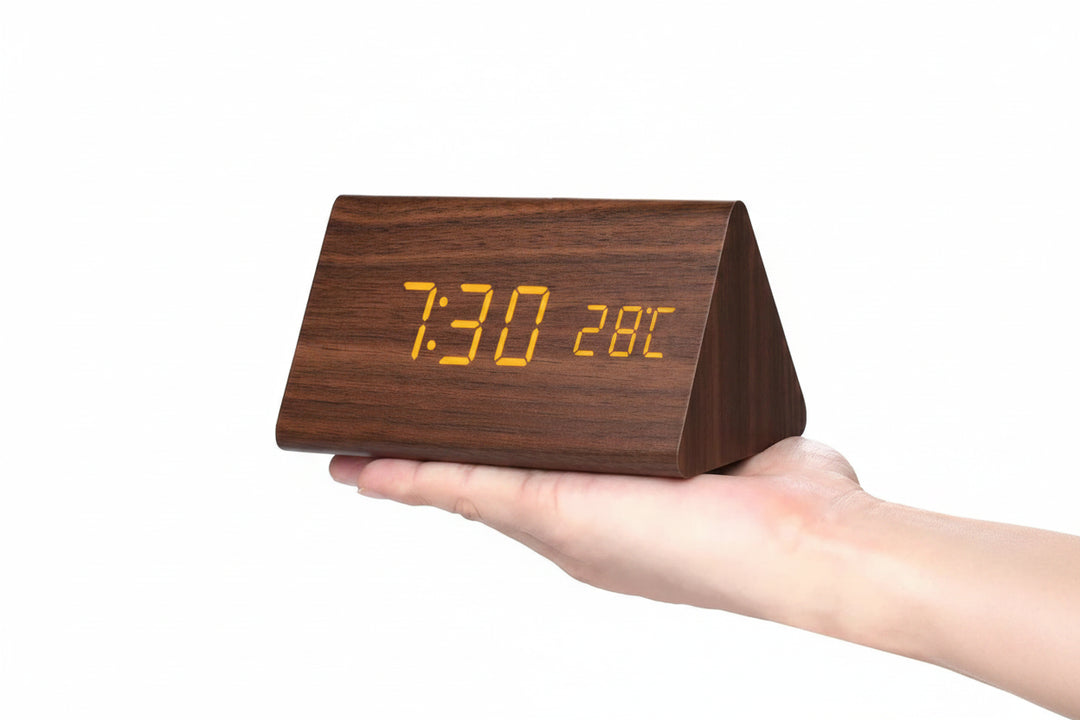 Digital Alarm Clock - Block Clock with Digital Display