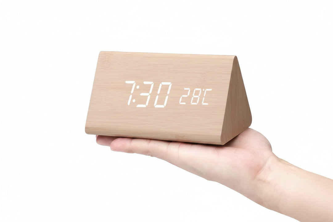 Digital Alarm Clock - Block Clock with Digital Display