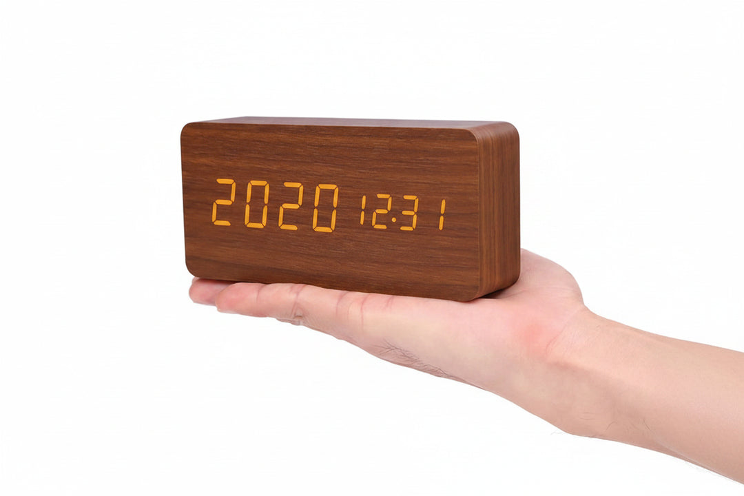 Digital Alarm Clock - Block Clock with Digital Display