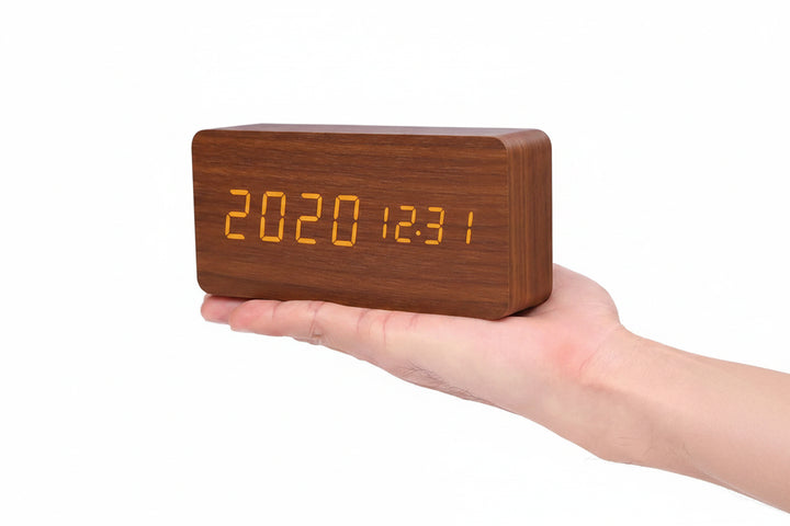 Digital Alarm Clock - Block Clock with Digital Display