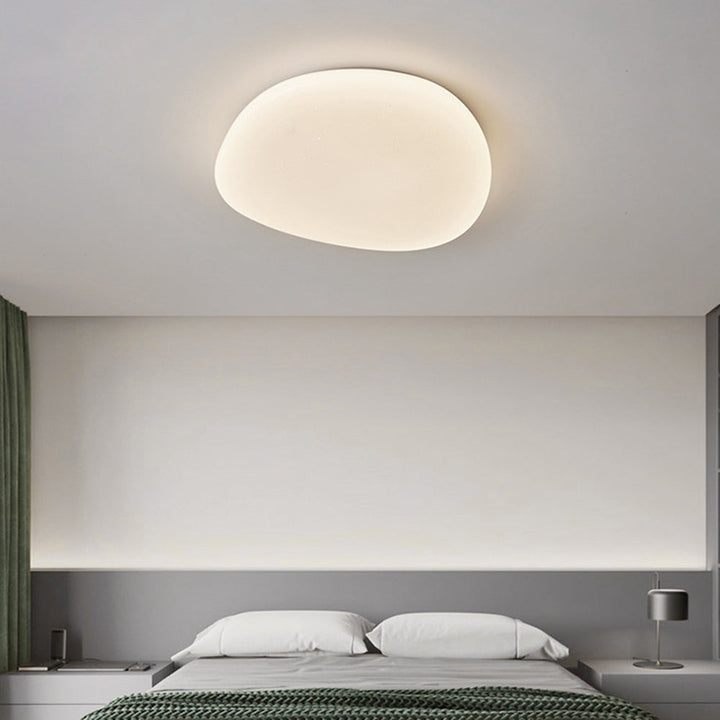 Flush Mount Ceiling Lamp Pebble Shaped Diffuser Shade