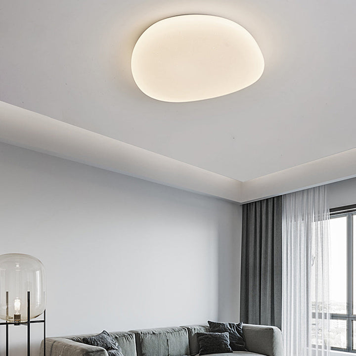 Flush Mount Ceiling Lamp Pebble Shaped Diffuser Shade