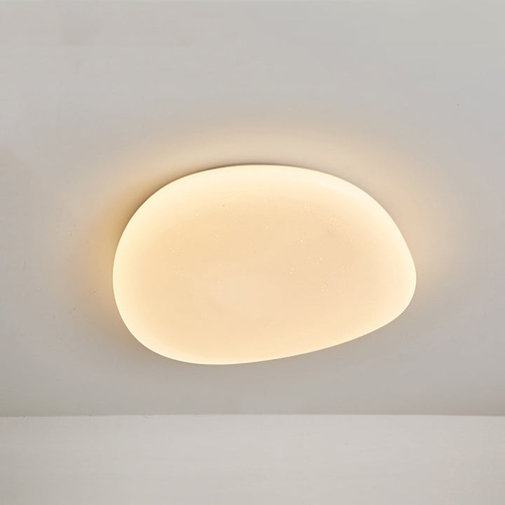 Flush Mount Ceiling Lamp Pebble Shaped Diffuser Shade