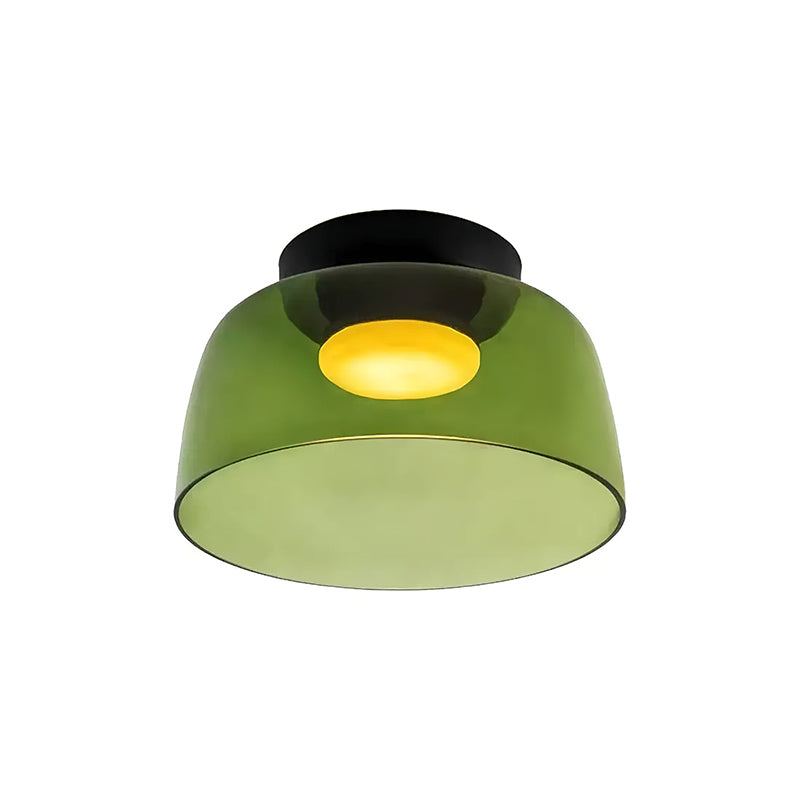 Glass Ceiling Light Tiered Flush Mount Fixture