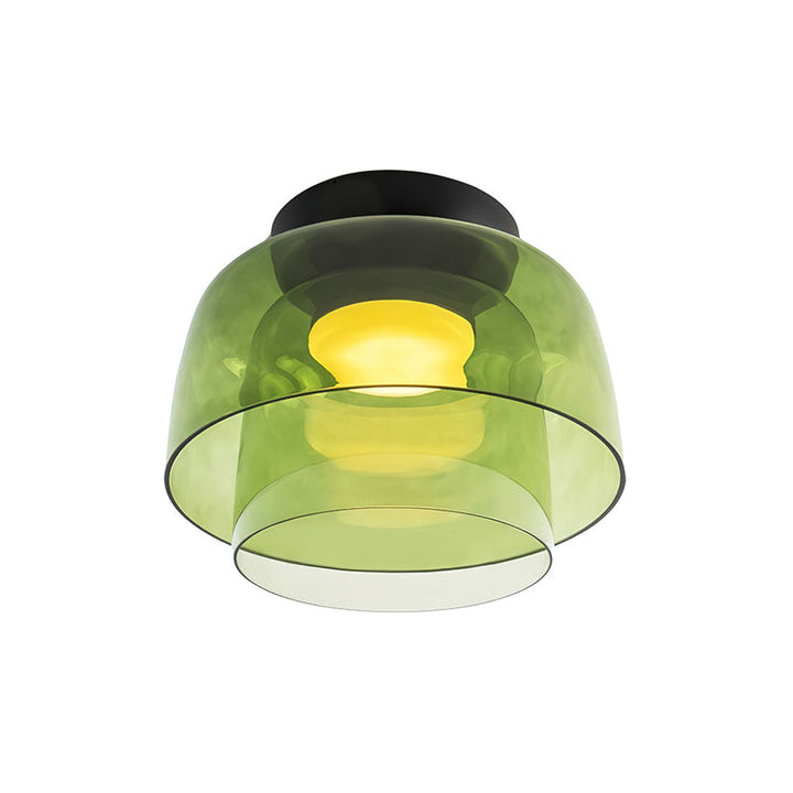 Glass Ceiling Light Tiered Flush Mount Fixture