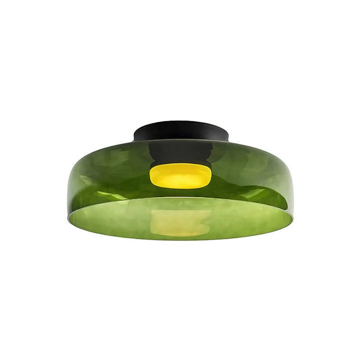 Glass Ceiling Light Tiered Flush Mount Fixture