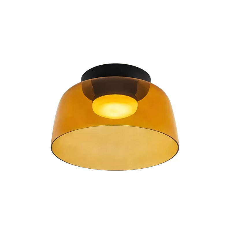 Glass Ceiling Light Tiered Flush Mount Fixture