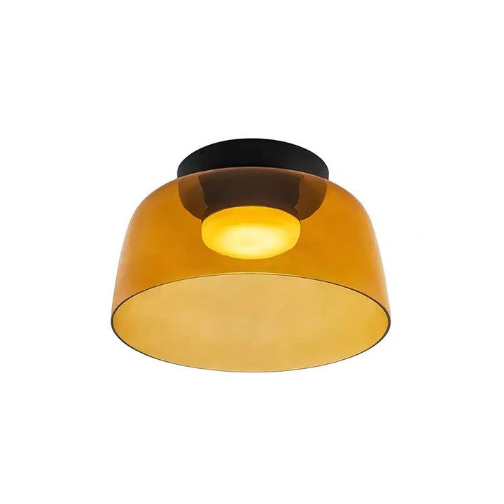 Glass Ceiling Light Tiered Flush Mount Fixture
