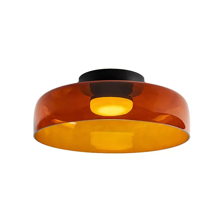 Glass Ceiling Light Tiered Flush Mount Fixture