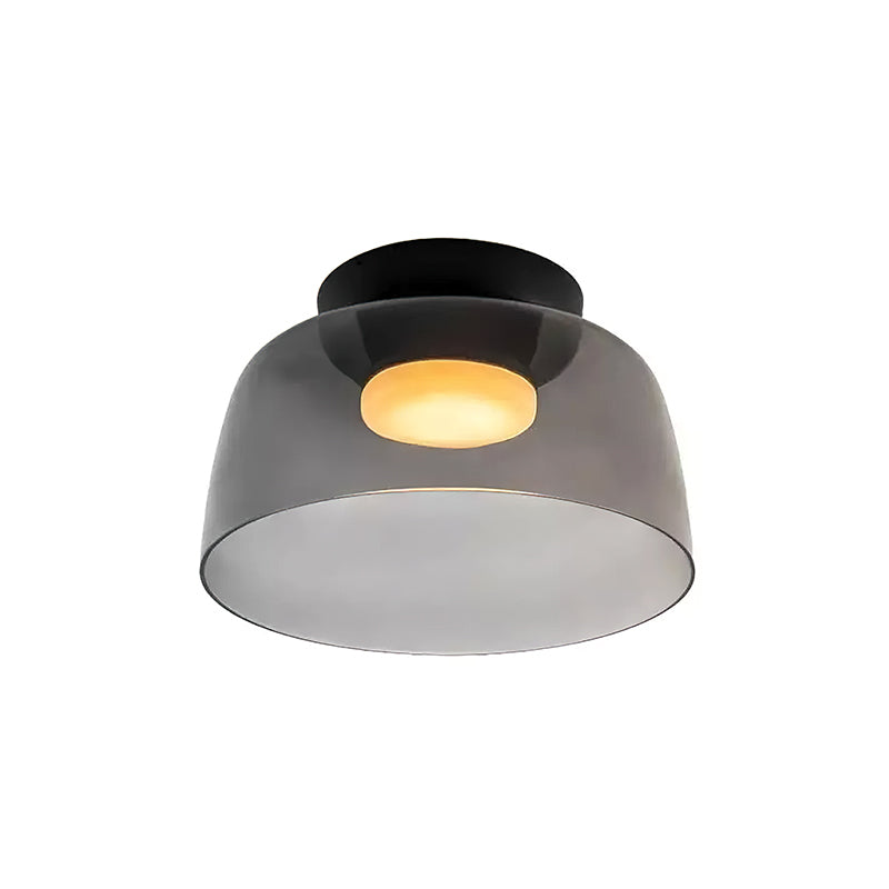 Glass Ceiling Light Tiered Flush Mount Fixture
