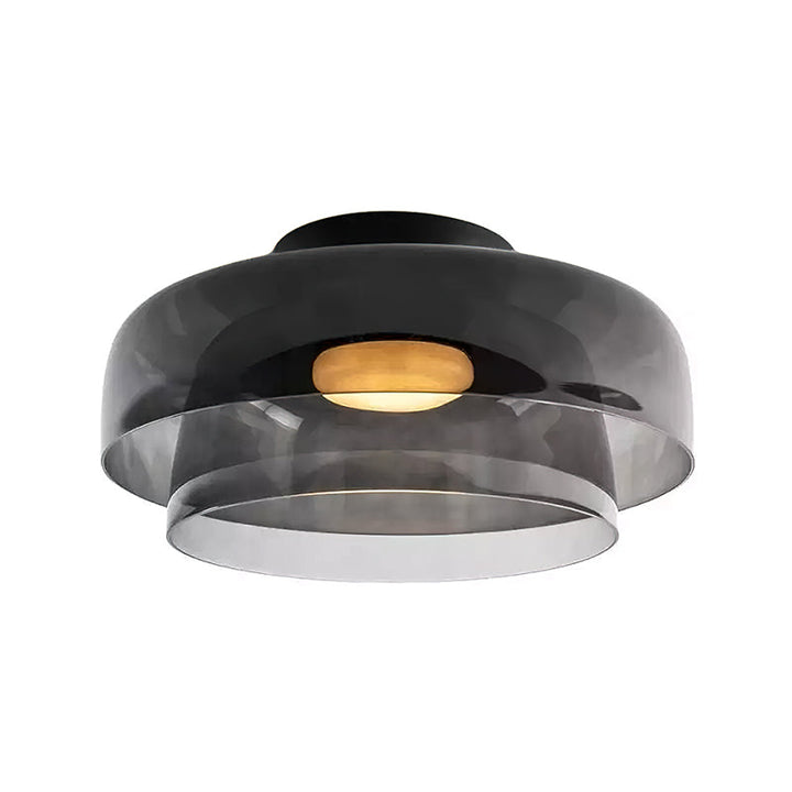 Glass Ceiling Light Tiered Flush Mount Fixture