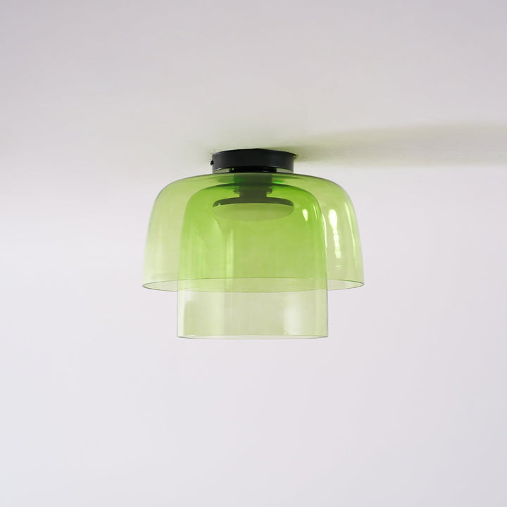 Glass Ceiling Light Tiered Flush Mount Fixture