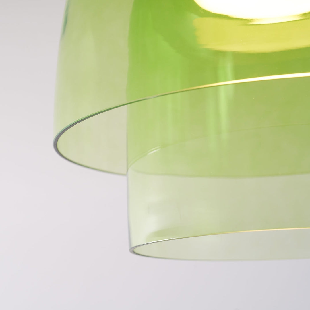 Glass Ceiling Light Tiered Flush Mount Fixture