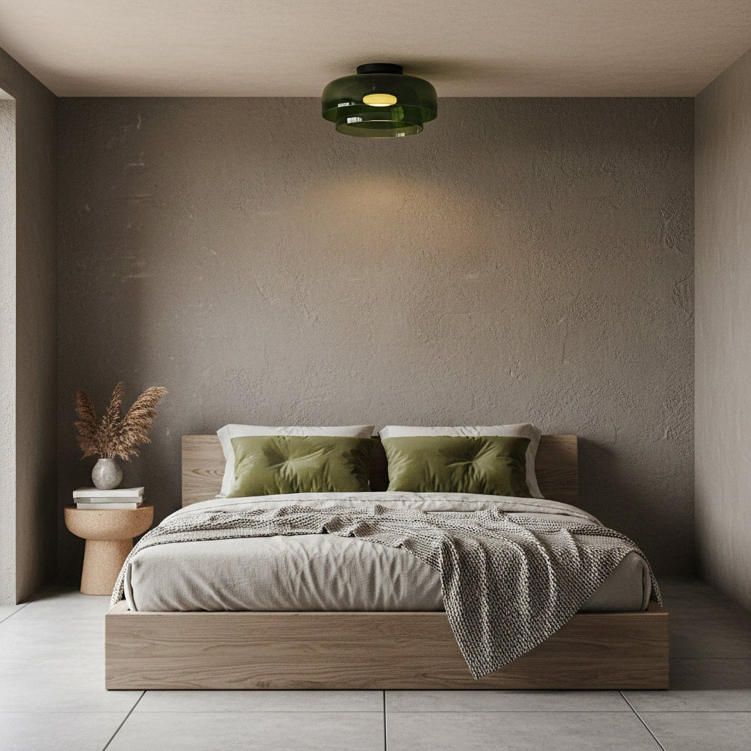 Glass Ceiling Light Tiered Flush Mount Fixture