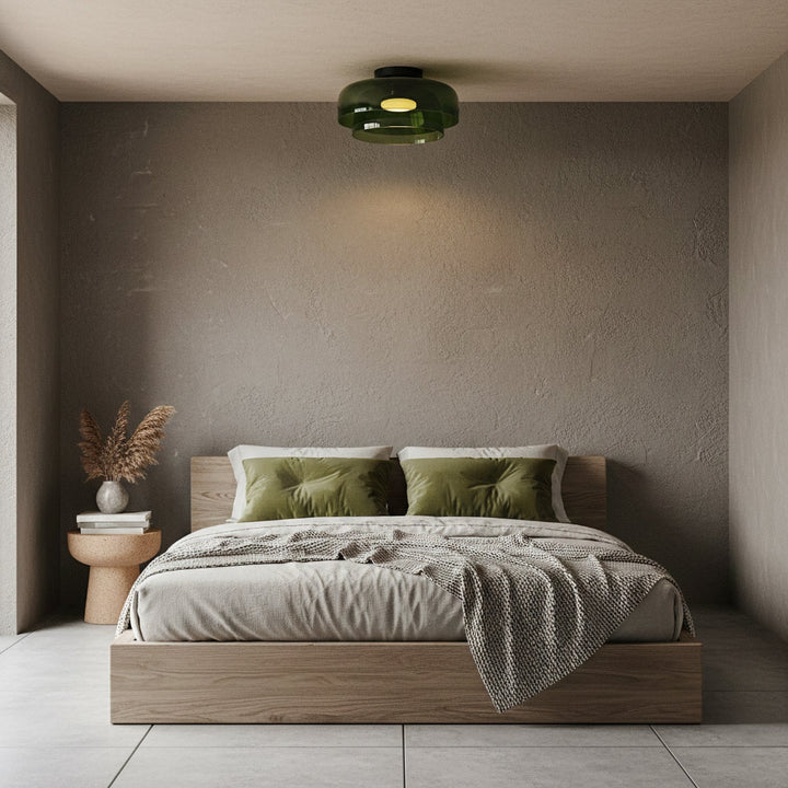 Glass Ceiling Light Tiered Flush Mount Fixture