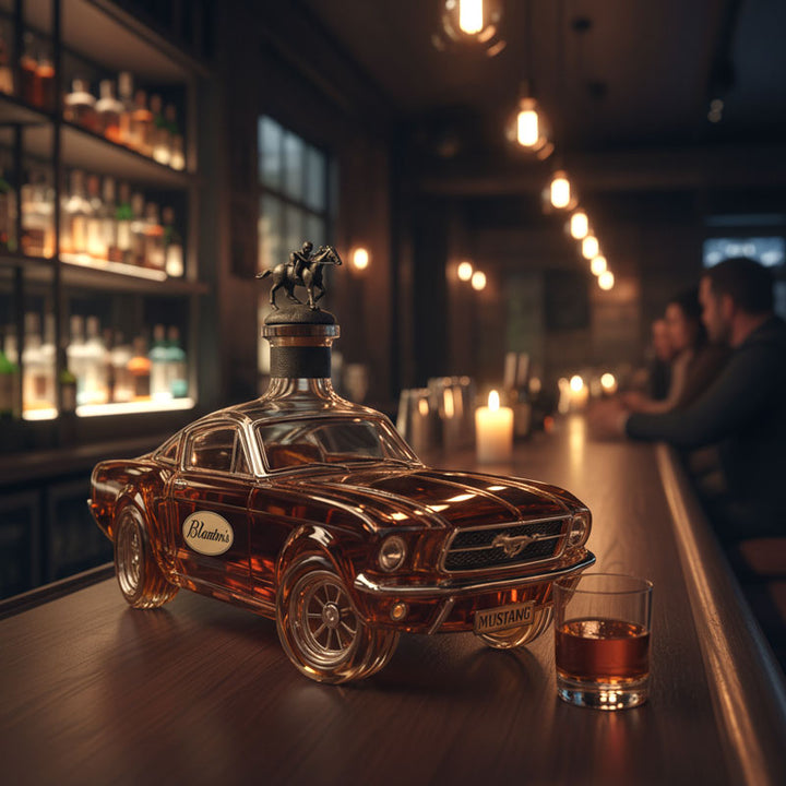 Glass Decanter Car Shape Sports Car Design Figurine Stopper