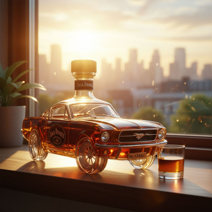 Glass Decanter Car Shape Sports Car Design Figurine Stopper
