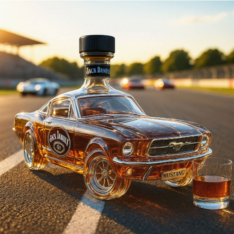 Glass Decanter Car Shape Sports Car Design Figurine Stopper
