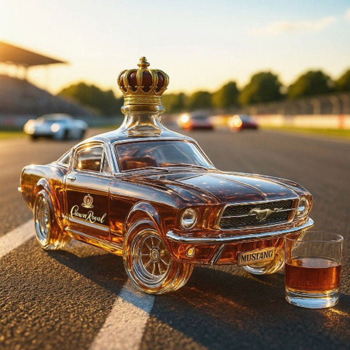 Glass Decanter Car Shape Sports Car Design Figurine Stopper