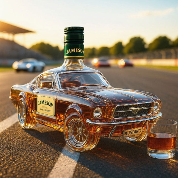 Glass Decanter Car Shape Sports Car Design Figurine Stopper