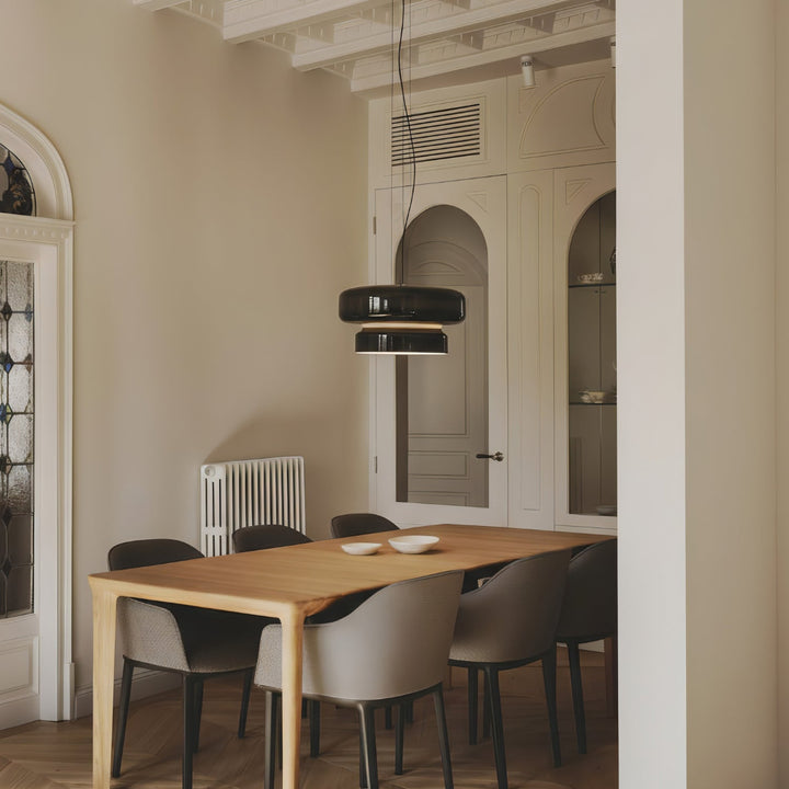 Glass Pendant Light Tiered Suspension Ceiling Lamp
